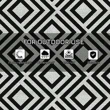 Reversible Outdoor Rug, Plastic Straw Mat W/ Carry Bag Ground Stakes For Garden RV Picnic Beach Camping 182x274cm Black - T0001-01-1324 - View 6