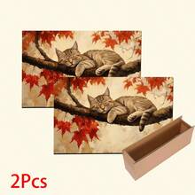 1件裝貓咪圖案印花矽藻土廚房地墊，吸水廚房地板墊，廚房地毯，水槽前墊，適用於廚房、浴室、玄關、走廊、洗衣房及居家裝飾 - 彩色 - 查看 12
