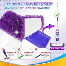 2pcs Replacement Mops, Reusable Mop Pads, Suitable For Both Hand Washing And Machine Washing, Compatible With PowerMop Replacement Multi-Surface Pads, 15-Inch Microfiber Spray Mop Replacement Pads, Washable - Purple - Purple - View 6