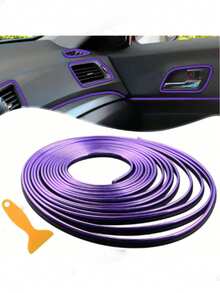 1 Car Interior Trim Strip - Approx. 5 Meters Universal Car Gap Filler Strip Car Decorative Strip DIY Flexible Decorative Strip Includes Installation Tool - A - View 2