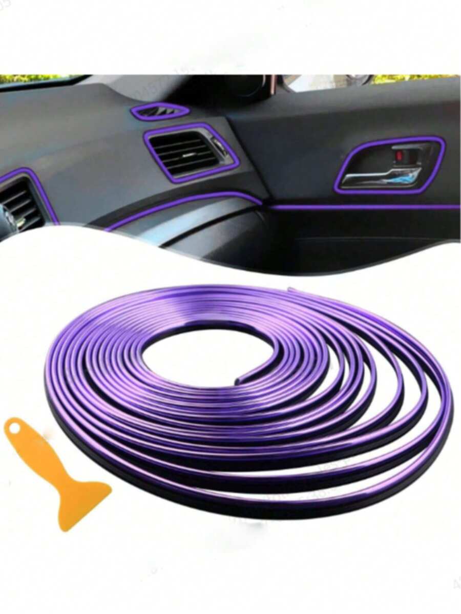1 Car Interior Trim Strip - Approx. 5 Meters Universal Car Gap Filler Strip Car Decorative Strip DIY Flexible Decorative Strip Includes Installation Tool