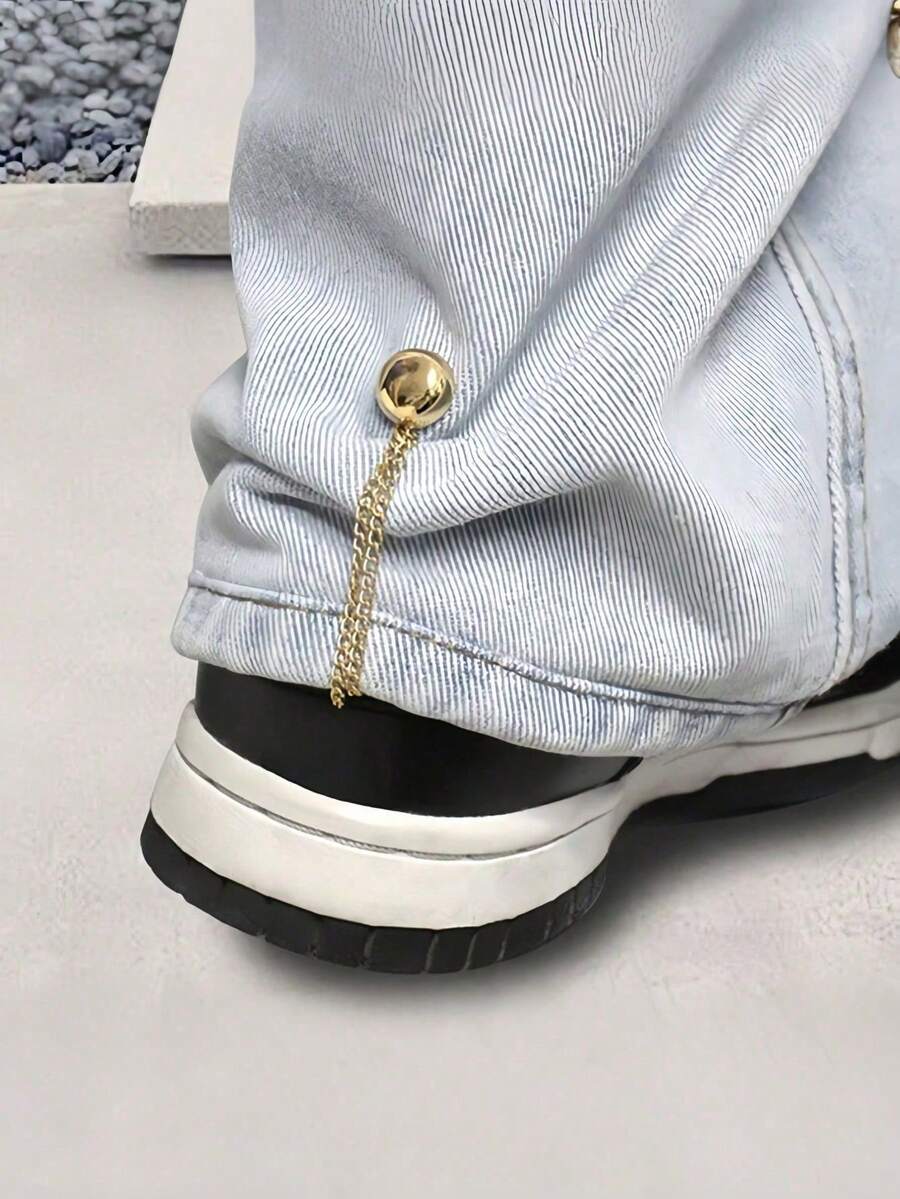 3pcs/1pc Adjustable Magnetic Pants Clips And Cuff Clips - Durable Alloy Material, Detachable Pant Leg Buckle, Suitable For Pants And T-Shirts, Magnetic Buckle On Pant Legs, Seamless Edges, A Magic Tool That Can Shorten Pants When They Are Too Long, Strong Magnetic Buckle Fixing Clip And Closure Device