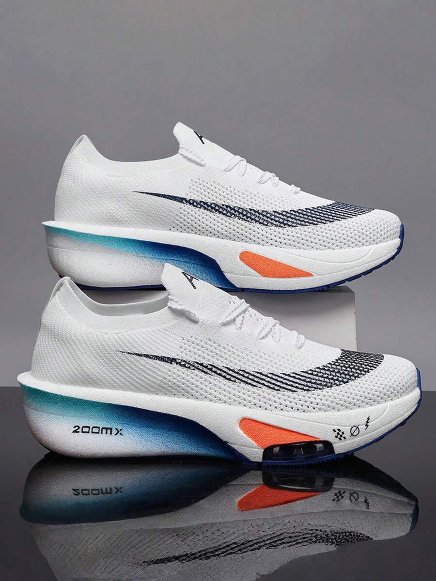 Men's Running Shoes, High-Performance Racing & Testing Shoes, Comfortable Fabric Lining, Non-Slip & Durable Breathable Mesh Sports Shoes, Suitable For Gym Workouts And Outdoor Hiking - Electric Blue - View 1