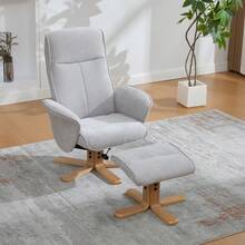 Chaise Lounge Grey Made Of Chenille For Living Room Relaxation - 灰色 - 查看 1
