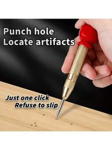 1 Set Spring-Loaded Automatic Center Punch, Suitable For Precise Pre-Drilling Marking On Metal, Wood And Plastic, Sheet Metal Processing, Woodworking, Home Renovation And Various Home DIY Drilling Tools, Drilling Accessories - A - View 11