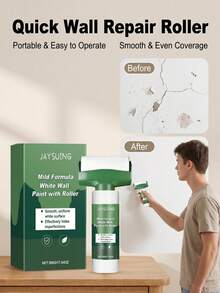 Quick-Dry Latex Paint Roller For Wall Renovation, One-Coat Clean Finish, Easy Coverage Of Wall Stains, Convenient One-Step Roll-On - A - View 2