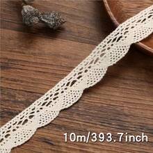 5/10 Meter Hollow Polyester Lace Ribbon, White Beige Crochet Lace Edge Decoration, Suitable For Gift Packaging, Dress Sewing, Wedding Decoration, DIY Handmade Scrapbook Making - 10-meter Polyester Openwork Ribbon - View 9