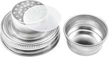 PIYANYO Stainless Steel Mason Jar Flap With Rubber Sealing Ring, Suitable For Sieving Powder, Blending Spices, Sugar, Salt And Pepper 2pcs - White - View 2