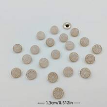 20pcs/1.3cm Fashion Personalized Minimalist Round White Gold-Edged Geometric Pattern Plastic Buttons, Luxury Vintage Gold Base Striped Buttons, European And American Style High-End Elegant Versatile Gold And White Oil-Drip Buttons, High-Quality Buttons For Handmade Sewing, DIY Clothes, Bags, Hats, Coats, Sweaters, Pants, Shirts Decoration - 20pcs/1.3cm Gold Striped Buttons - View 10
