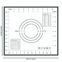 1PC Silicone Kneading Mat - Reusable Baking Mat, Flour Mat, Non-Stick Baking Mat, Size 15.7*23.6 Inches, Suitable For Bread, Candy, Pizza, Cookies And Baking Pastries, Perfect For Christmas, Valentine's Day, Festival And Other Holiday Kitchen Cooking Needs, Baking Tools, Kitchen Utensils, Kitchen Accessories, Home Kitchen Supplies, Bread Making, Silicone Mat - View 15