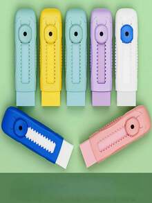 4pcs/2pcs/1pc Retractable Eraser, Ultra Clean No Residue Non-Crumbling Corrective Eraser, Student Stationery, Back To School Essential, Reward Gift, Back To School (Random Style) - A - View 11