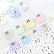 Cute Pastel Multi-Functional Mini Clip With Standable Handle, 55 Sheets Large Capacity Paper Binder Clip, Aesthetic Suspendable Memo Holder & Test Paper Stationery Organizer Student Document Folder Paper Clip Office Book Clip Card Clip Binder Clips Bulldog Clips Back To School - Sets - View 6