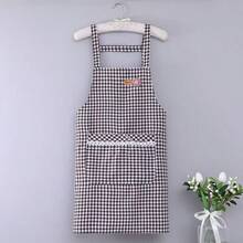 1/2pcs Women's Plaid Apron, With Pockets Oil-Proof Kitchen Apron, Wide Strap Comfortable Cooking Apron, Embroidered Server Apron, Easy To Clean Waterproof Housework Apron, Catering Service Apron, Home Decor Cooking Apron, Polyester Stain-Resistant, Cooking Apron, Suitable For Home, Restaurant, Craft, Gardening, BBQ, School, Cafe And Other Occasions, Unisex, Multiple Colors Available - Multicolor - View 17