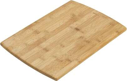 GoodCook Everyday 10" X 14" Bamboo Cutting Board, Durable Edge-Grain Wood, Moisture-Resistant, Knife-Friendly, Wooden Chopping Board For Kitchen, Low-Maintenance, Natural Bamboo
