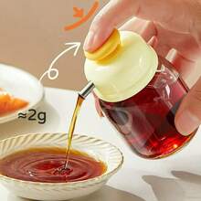 1pc Press-Type Oil Dispenser Bottle, Kitchen Oil Bottle, Multi-Function Oil Bottle, Soy Sauce Bottle, Detachable Seasoning Bottle - Default - View 3