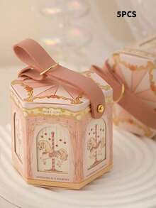 1 Set Rotating Candy Box, Paper Gift Box, Empty Box, Suitable For Weddings, Birthdays, Anniversaries And Parties, Various Design And Decoration Needs - Gift Box - View 10