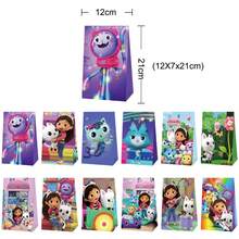 Universal 12pcs Gabby Cat Birthday Party Supplies Cake Decoration Gift Bag Candy Box - Multicolor - View 3