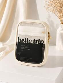 1pc Portable Mini Cosmetic Bag Coin Purse, Warm Small Bag, Essential For Back To School Backpack, Beach Travel Storage Bag, Summer Holiday Makeup Organizer, Mini Bag, Travel Makeup Case, Accessories, Makeup Brush Holder, Home Bathroom Decor Cosmetic Organizer Bathroom Accessories - Multicolor - View 4
