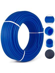 3 4" PEX Tubing 500Ft Non-Barrier PEX Pipe Blue Pex-B Tube Coil For Hot And Cold Water Plumbing Open Loop Radiant Floor Heating System PEX Tubing 3 4" Non-Barrier 500Ft Blue - Blue - View 4