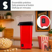 900W Electric Popcorn Maker, Compact Cylindrical Design, Includes Measuring Spoon - US A Type Plug(110-127V) - View 5