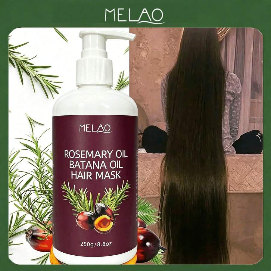 玫瑰蜂蜜髮膜,MELAO 玫瑰精油與巴塔納油深層滋養髮膜,適用於乾燥受損及毛躁髮質,深層滋養修復,增加極致光澤與柔軟度,250g/8.8oz - 250g - 查看 1