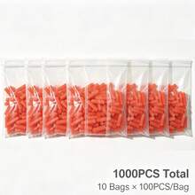 1000pcs Plastic Wall Expansion Anchors, Ribbed Plastic Drywall Anchors, Suitable For Concrete, Brick, Masonry And Wall Installation, Strong Grip, Durable Wall Plugs, Ideal For Home DIY And Construction Projects - Orange 6mm Expansion Tube - View 8