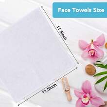 Orighty Wash Cloths, 10 Pack Face Towels, Soft Quick-Drying Washcloths, Multi-Purpose Microfiber Face Cloths For Bathroom, Gym, Spa, Hotel, Travel, 115"X115", White - White - View 5