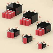1/6pcs Acrylic Buffet Display Stand, Food Display Rack, Suitable For Buffet Table, Hollow Bottom Dessert Cube Box, White Cube Desktop Storage Rack Storage Box, Suitable For Party, Wedding And Other Holiday Dessert And Cake Display - Black - View 23