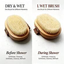 Soft Bristle Bath Brush Exfoliating Body Scrubber Shower Brush For Body Scrubbing And Back Scrubbing Home Use - Apricot - View 9