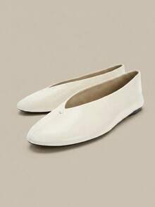 2026 Summer New Soft Sole Round Toe French Mary Jane Flat Ballet Shoes - Beige Thread - View 2