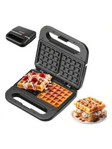 Double Electric Waffle Maker, Easy To Clean, Non-Stick, 2 Squares - View 4