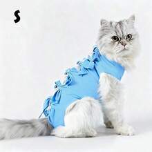 猫咪绝育术后恢复服一件装，透气舒适，适合母猫断奶、公猫绝育手术后穿着，宠物绝育服，多种尺码可选，多种颜色可选，猫咪礼物 - 彩色 - 查看 15