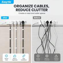 Cable Clips Nail In Cable Clips 100 Pcs 8mm Flat Ethernet Cable Wall Clips Cable Tacks Coax Cable Clip Speaker Wire Clips Cable Nails For Cords Cat5_Cat5e_Cat6_Cat7 RJ45 Cord Clips - White - View 8