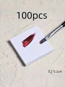 100/50/10pcs Disposable Waterproof Nail Polish Mixing Palette - Nail Art Supplies And Tools, Back To School Nail Essentials, Nail Tip Accessories - For Mixing Nail Polish Colors - Multicolor - View 7