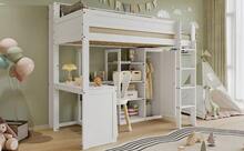 White 204 X 121 Cm Platform Bed Frame In Wood With Storage (Mattress Not Included) - 白色 - 查看 2