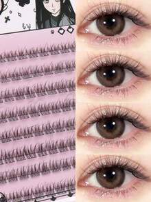 Pestañas de sirena autoadhesivas de 8 filas, apariencia de extensión rizada y de aspecto natural, reutilizables, accesorio de maquillaje perfecto, gran regalo para amigos y familiares, racimos de pestañas, pestañas individuales, pestañas, pestañas postizas - Ver 2