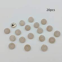 20pcs/1.3cm Fashion Personalized Minimalist Round White Gold-Edged Geometric Pattern Plastic Buttons, Luxury Vintage Gold Base Striped Buttons, European And American Style High-End Elegant Versatile Gold And White Oil-Drip Buttons, High-Quality Buttons For Handmade Sewing, DIY Clothes, Bags, Hats, Coats, Sweaters, Pants, Shirts Decoration - 20pcs/1.3cm Gold Striped Buttons - View 11