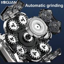 MIGUAN Electric Head Hair Shaver For Hair Cutting, Ultimate Men's Cordless Rechargeable Skull & Bald Head Razor With Rotary Blades, Clippers, Nose Trimmer, Brush, Massager, Nine Blade Electric Shaver - Silver - View 8