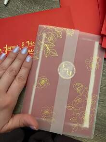 1/10/20/40/80/160/320pcs Custom Gold Foil Botanical Wedding Stickers, Personalized Gold Wedding Favour Labels, 4-6cm,Various Patterns,Clear Wedding Envelope Seals,Clear Wedding Stickers With Gold Foil,Infinity For Wedding Favors, Cups Labels Stickers - Multicolor - View 7