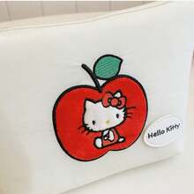 SANRIO 1件官方授權 Hello Kitty 絎縫蓬鬆手提化妝包,加厚防震大容量盥洗旅行收納包,可愛便攜化妝收納袋,送給女孩子的禮物 - 查看 11