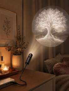 Lampe portable à tête de mort lumineuse flexible à 360°, décoration de chambre pour les fêtes - Arbre de la vie - Voir 8