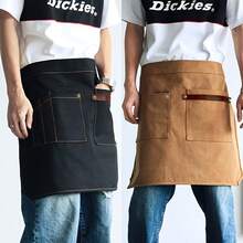 Fashionable New 1pc Half-Body Tie Apron Black Camel Multi-Color Unisex Server Waiter Half-Body Apron With Two Large Pockets Barber Waiter Server Coffee Shop Convenience Store Street Stall Dirt-Resistant Apron - Multicolor - View 1