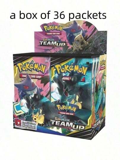 Pokemon Pokémon TCG Booster Pack, English Version, 1 Box Of 360pcs, 1 Pack Of 10 Cards, Sun & Moon Series, Card Expansion Pack, Card Collection, Rare Cards, Card Battle, Tabletop Game, Holiday Gift, Party Favor, Christmas Gift, Gift For Classmates