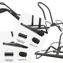 Portable Bike Floor Stand, Freestanding Bike Rack For 16"-29" Kid's/Mountain/Road Bikes Home Garages Use - T0001-01-2130 - View 2