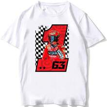 Pecco 63 Francesco Bagnaia 1 GP Legend Riding Classic T-Shirt Unisex Hip Hop Boy Rider Casual T-Shirt Motorrad Sport Weiße T-Shirts - 2085 - Übersicht 2