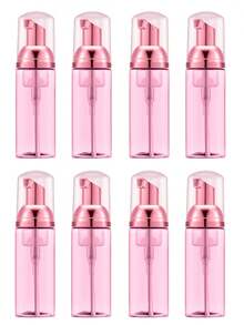 1/3/8/12pcs 60ml/2oz Small Mousse Foam Soap Dispenser, Transparent Plastic Soap Dispenser, Mini Empty Refillable Pump Container, Suitable For Face Wash, Eyelash Wash, Hair Wash, Skincare (Pink), Perfume Refillable Bottle, Travel Bottles - View 11