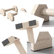 Wooden Parralletes Bars, Push Up Handles With Non-Slip Base, Calisthenics Equipment, For Home Gym, Training - T0001-01-1997 - View 2