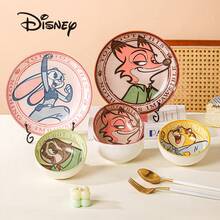 Disney Co-Branded Ceramic Bowl And Plate Set, Home Dining Plates, Creative Cartoon Tableware, Microwave - Multicolor - View 1