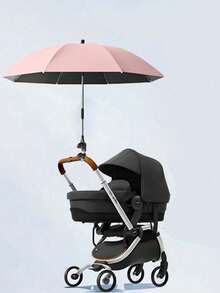 360° Rotating Clip-On Sun Umbrella, UPF 50+ Sun Protection, With Clip Handle And Curved Umbrella Arm, Baby Stroller Sun Shade: Stroller Essential, Suitable For Camping, Beach Lovers, Anglers And Outdoor Leisure Activities - A - View 13