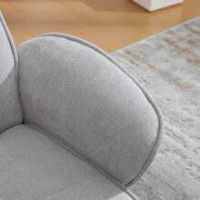Chaise Lounge Grey Made Of Chenille For Living Room Relaxation - 灰色 - 查看 10
